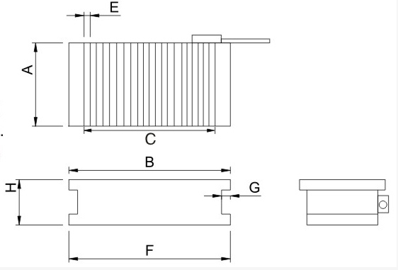 Cross-section view of the powerful electromagnetic sucker